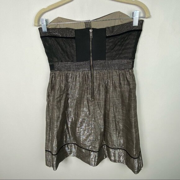 Urban Outfitters Staring Stars Milkmaid Strapless Party Dress Size 2 Mini Boho - Picture 6 of 8